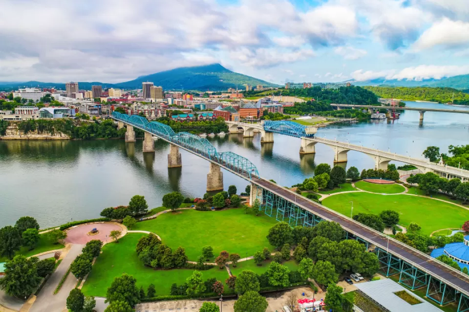 Aerial view of Chattanooga, Tennessee